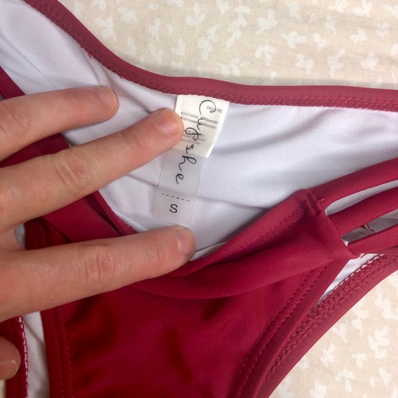 Cupshe Red Bikini Swimsuit Size Small - Picture 4 of 6